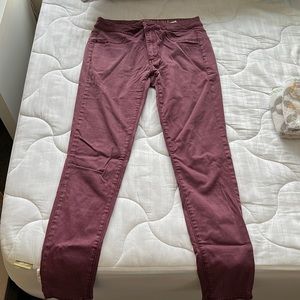 Burgundy “jeggings” / leggings from American Eagle - Size 6